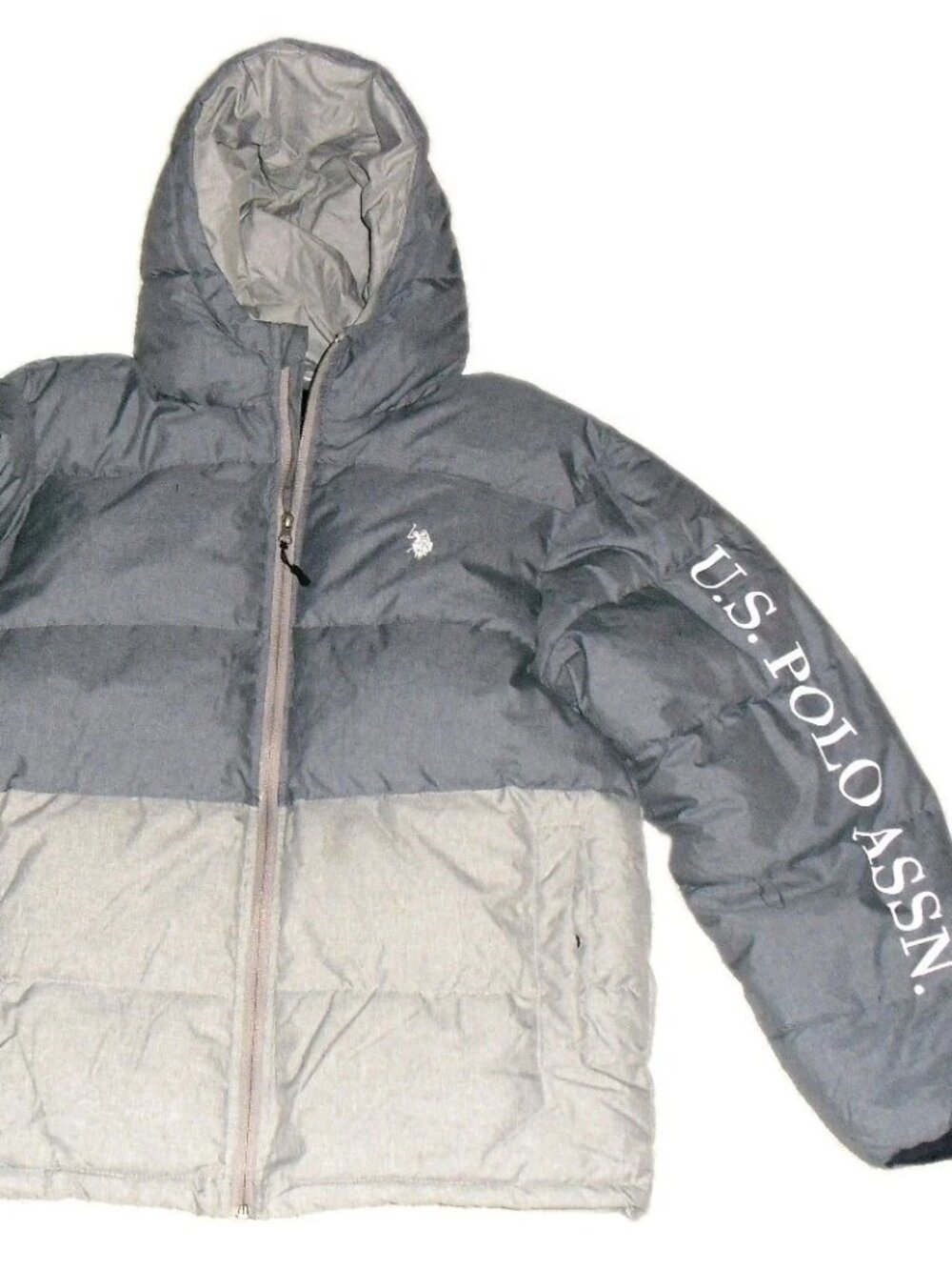 US Polo Assn Mens Puffer Full Zip Jacket Coat Emroidered Logo Sz. Small New